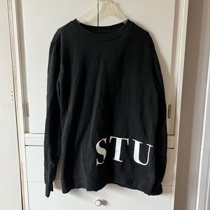 STUSSY black crewneck